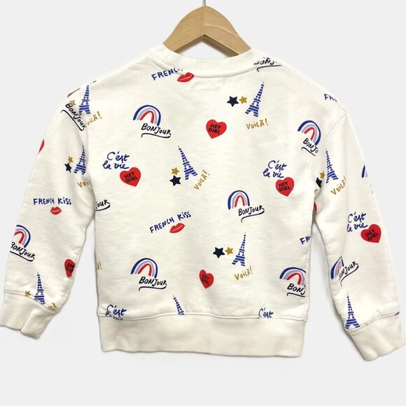 Monoprix Paris Themed Graphic Sweatshirt Girl's 10 - Picture 2 of 10